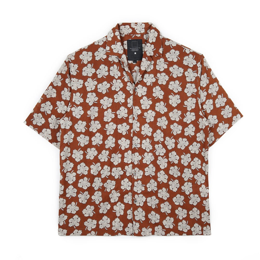 오파츠 Maple Open-collar Shirts_Brown