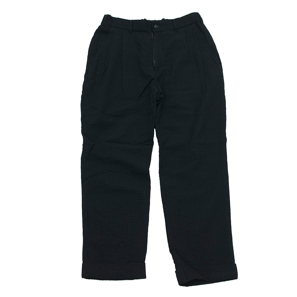 SAGE DE CRET Two tuck tapered pants (Black)