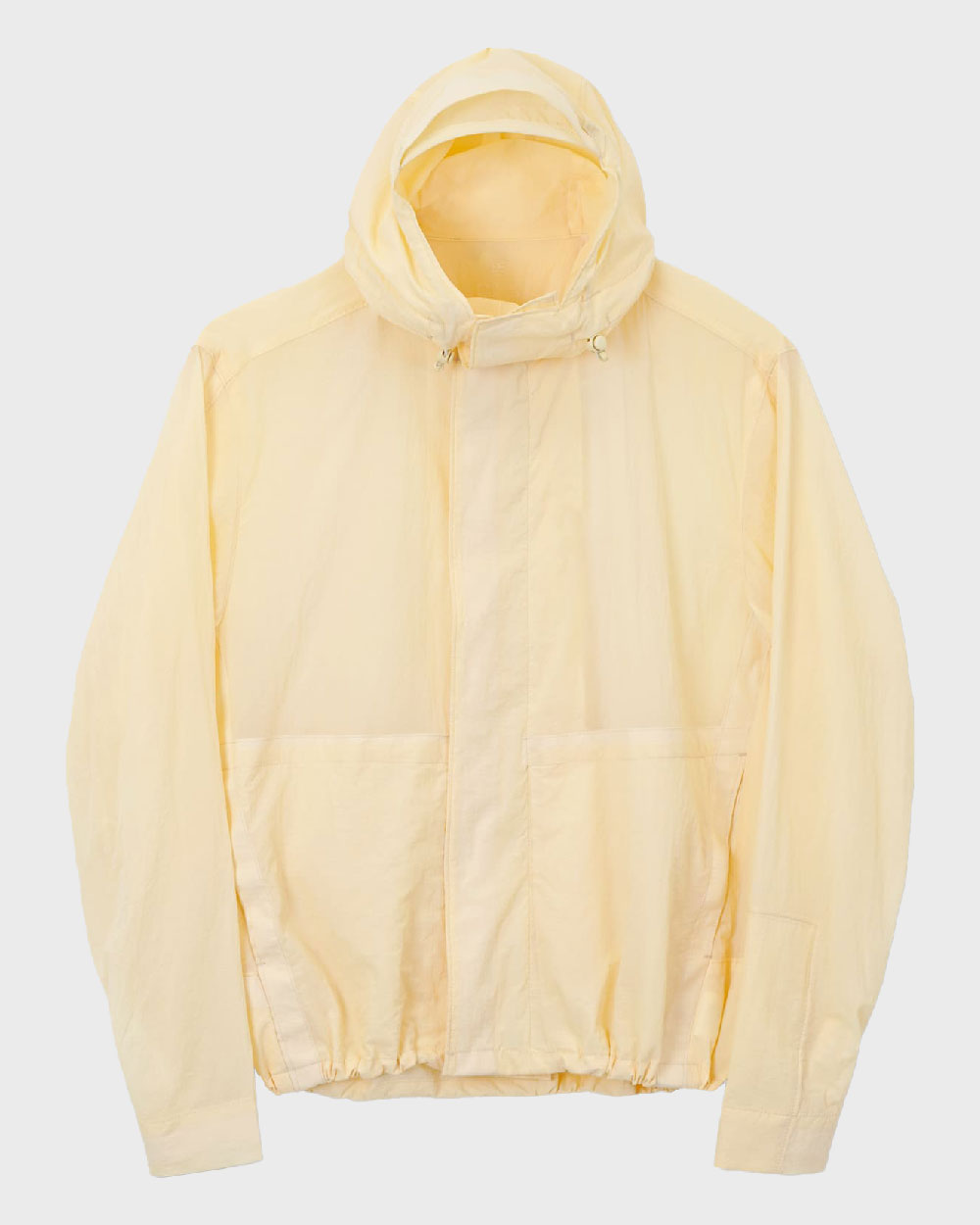 Nylon Hooded Jacket_UNISEX (Light Yellow)