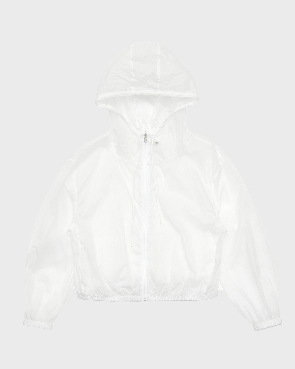 Hood Shirring Jumper (White)