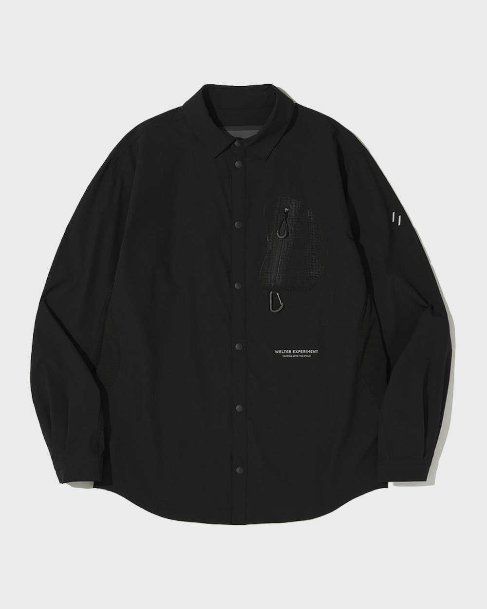 Heart Pocket Shirt Jacket (Black)