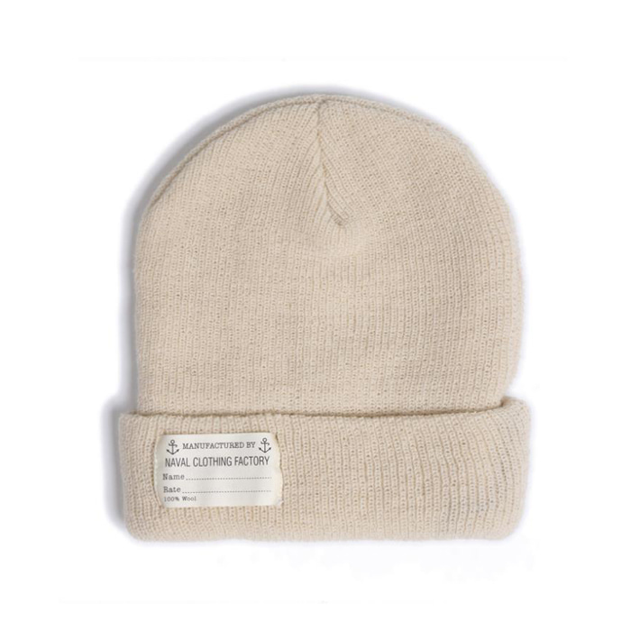 [YMCL KY] US TYPE Navy Wool Watch Cap &quot;Natural&quot;