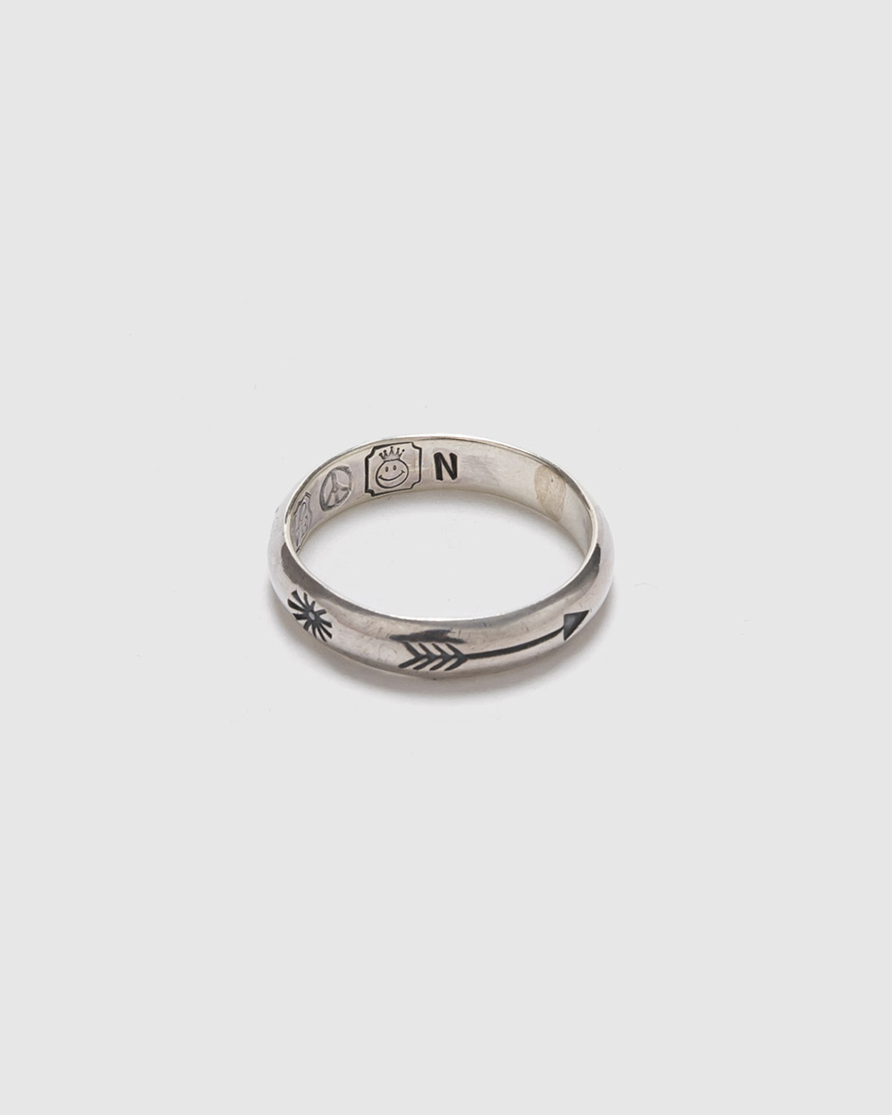 900 Silver Stamp Ring (W-024)