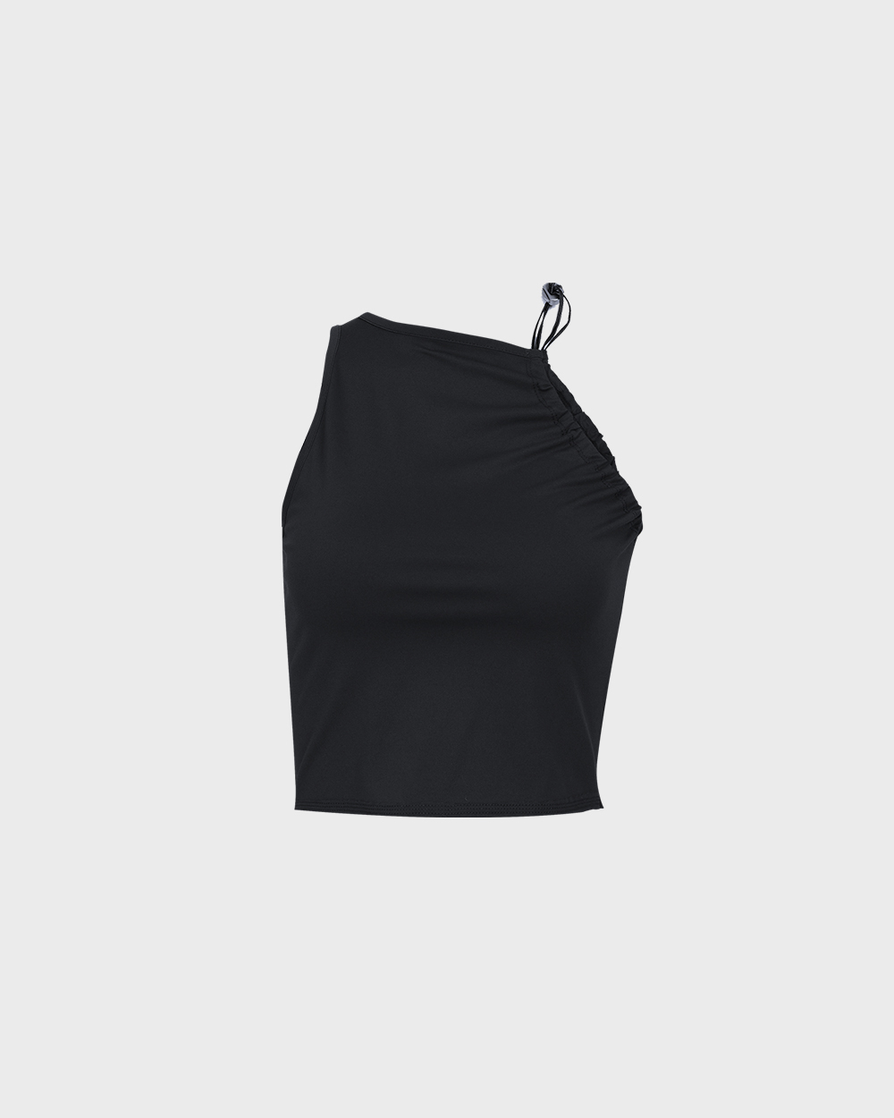 Shirring Cropped Top (Black)